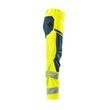 Hose, Damen,DIAMOND,  Knietaschen,Stretch / Gr. 76C52, Hi-vis  Gelb/Dunkelpetroleum Produktbild Additional View 3 S