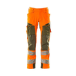 Hose mt Knietaschen, ULTIMATE STRETCH /  Gr. 82C60, Hi-vis Orange/Moosgrün Produktbild