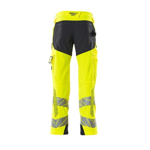 Hose mt Knietaschen, ULTIMATE STRETCH /  Gr. 90C54, Hi-vis Gelb/Schwarzblau Produktbild Additional View 2 L