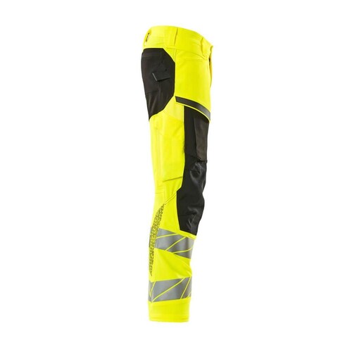Hose mt Knietaschen, ULTIMATE STRETCH /  Gr. 82C56, Hi-vis Gelb/Schwarz Produktbild Additional View 3 L