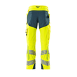Hose mt Knietaschen, ULTIMATE STRETCH /  Gr. 82C49, Hi-vis Gelb/Dunkelpetroleum Produktbild Additional View 2 S