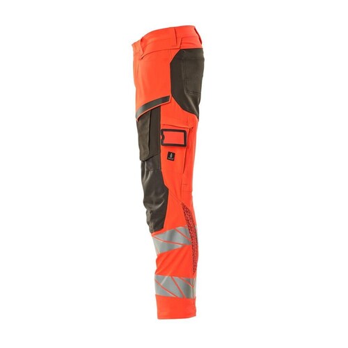 Hose mt Knietaschen, ULTIMATE STRETCH /  Gr. 82C46, Hi-vis Rot/Dunkelanthrazit Produktbild Additional View 1 L