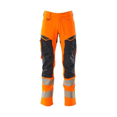 Hose mit Knietaschen, ULTIMATE STRETCH  / Gr. 82C51, Hi-vis Orange/Schwarzblau Produktbild