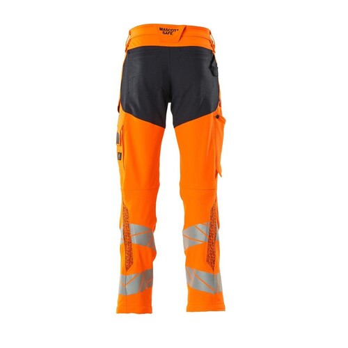 Hose mit Knietaschen, ULTIMATE STRETCH  / Gr. 82C51, Hi-vis Orange/Schwarzblau Produktbild Additional View 2 L