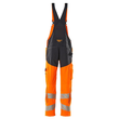 Latzhose, Knietaschen, Stretch-Einsätze  / Gr. 82C56, Hi-vis Orange/Schwarzblau Produktbild Additional View 2 S