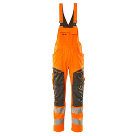 Latzhose, Knietaschen, Stretch-Einsätze  / Gr. 76C54, Hi-vis  Orange/Dunkelanthrazit Produktbild