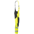 Latzhose, Knietaschen, Stretch-Einsätze  / Gr. 90C56, Hi-vis Gelb/Schwarz Produktbild Additional View 3 S