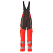 Latzhose, Knietaschen, Stretch-Einsätze  / Gr. 90C50, Hi-vis Rot/Dunkelanthrazit Produktbild Additional View 2 S