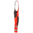 Latzhose, Knietaschen, Stretch-Einsätze  / Gr. 90C50, Hi-vis Rot/Dunkelanthrazit Produktbild Additional View 3 S
