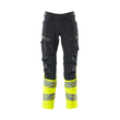 Hose mit Knietaschen, ULTIMATE STRETCH  / Gr. 76C56, Schwarzblau/Hi-vis Gelb Produktbild