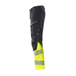 Hose mit Knietaschen, ULTIMATE STRETCH  / Gr. 90C60, Schwarzblau/Hi-vis Gelb Produktbild Additional View 1 S