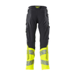Hose mit Knietaschen, ULTIMATE STRETCH  / Gr. 90C60, Schwarzblau/Hi-vis Gelb Produktbild Additional View 2 S