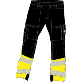 Hose mit Knietaschen, ULTIMATE STRETCH  / Gr. 90C62, Schwarz/Hi-vis Gelb Produktbild