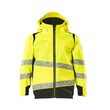 Hard Shell Jacke,Kinder,geringes  Gewicht Hard shell Jacke für Kinder /  Gr. 128, Hi-vis Gelb/Schwarz Produktbild