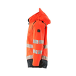 Hard Shell Jacke,Kinder,geringes  Gewicht Hard shell Jacke für Kinder /  Gr. 152, Hi-vis Rot/Schwarzblau Produktbild Additional View 1 S