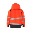 Hard Shell Jacke,Kinder,geringes  Gewicht Hard shell Jacke für Kinder /  Gr. 164, Hi-vis Rot/Schwarzblau Produktbild Additional View 2 S