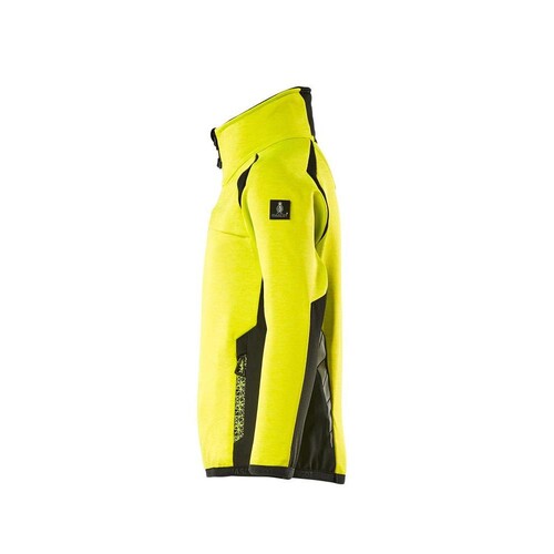 Fleecepullover für  Kinder,Reißverschluss Microfleecejacke  für Kinder / Gr. 128, Hi-vis Gelb/Schwar Produktbild Additional View 1 L