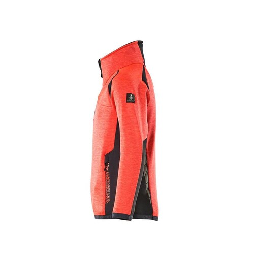 Fleecepullover für  Kinder,Reißverschluss Microfleecejacke  für Kinder / Gr. 104, Hi-vis Rot/Schwarz Produktbild Additional View 1 L