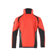 Fleecepullover für  Kinder,Reißverschluss Microfleecejacke  für Kinder / Gr. 128, Hi-vis Rot/Schwarz Produktbild Additional View 2 S