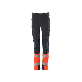 Hose für Kinder, ULTIMATE STRETCH / Gr.  104, Schwarzblau/Hi-vis Rot Produktbild