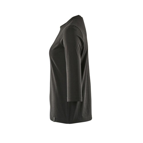 T-Shirt mit ¾ Arm, Damen, ProWash® /  Gr. 3XLONE, Vollschwarz Produktbild Additional View 1 L
