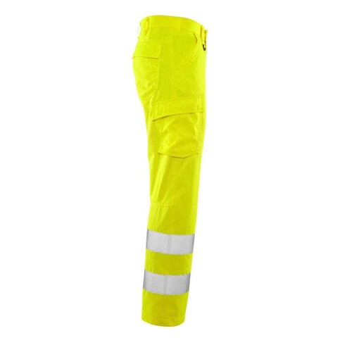 Hose, Schenkeltaschen, einfarbig / Gr.  76C62, Hi-vis Gelb Produktbild Additional View 3 L