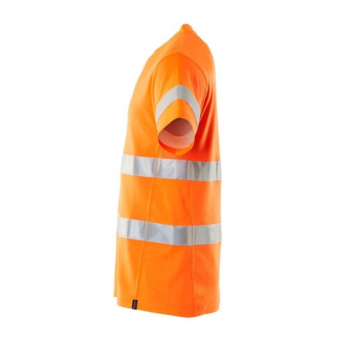 T-Shirt, V-Ausschnitt, moderne Passform  / Gr. L, Hi-vis Orange Produktbild Additional View 1 L