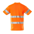T-Shirt, V-Ausschnitt, moderne Passform  / Gr. L, Hi-vis Orange Produktbild Additional View 2 S