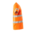 T-Shirt, V-Ausschnitt, moderne Passform  / Gr. L, Hi-vis Orange Produktbild Additional View 3 S