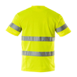 T-Shirt, V-Ausschnitt, moderne Passform  / Gr. 5XL, Hi-vis Gelb Produktbild Additional View 2 S