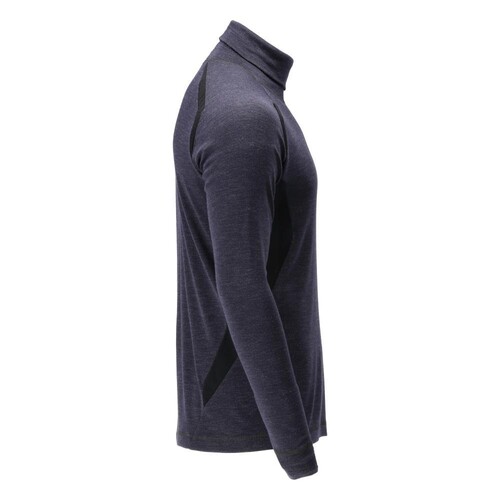 Funktionsunterhemd, Rollkragen, Wolle /  Gr. 2XL, Schwarzblau Produktbild Additional View 3 L