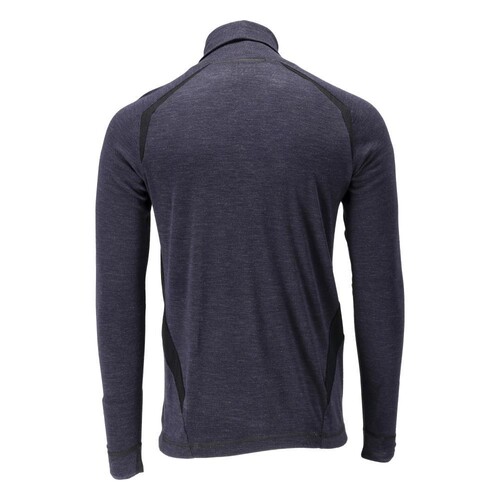 Funktionsunterhemd, Rollkragen, Wolle /  Gr. XL, Schwarzblau Produktbild Additional View 2 L