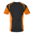 T-Shirt, moderne Passform / Gr. XS,  Schwarzblau/Hi-vis Orange Produktbild Additional View 2 S