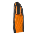 T-Shirt, moderne Passform / Gr. XS,  Schwarzblau/Hi-vis Orange Produktbild Additional View 3 S