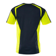 T-Shirt, moderne Passform / Gr. S,  Schwarzblau/Hi-vis Gelb Produktbild Additional View 2 S