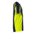 T-Shirt, moderne Passform / Gr. S,  Schwarzblau/Hi-vis Gelb Produktbild Additional View 3 S