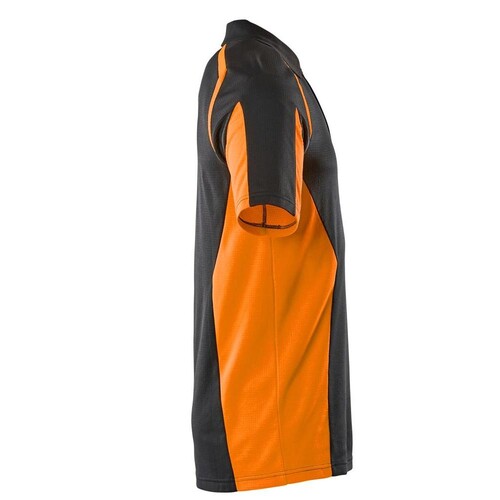 Polo-Shirt, moderne Passform / Gr. 3XL,  Schwarzblau/Hi-vis Orange Produktbild Additional View 3 L