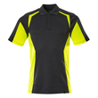 Polo-Shirt, moderne Passform / Gr. 2XL,  Schwarz/Hi-vis Gelb Produktbild