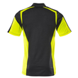 Polo-Shirt, moderne Passform / Gr. 4XL,  Schwarz/Hi-vis Gelb Produktbild Additional View 2 S