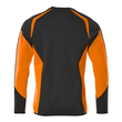 Sweatshirt, moderne Passform / Gr. XS,  Schwarzblau/Hi-vis Orange Produktbild Additional View 2 S