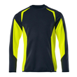 Sweatshirt, moderne Passform / Gr. 4XL,  Schwarzblau/Hi-vis Gelb Produktbild