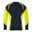 Sweatshirt, moderne Passform / Gr. XS,  Schwarzblau/Hi-vis Gelb Produktbild Additional View 2 S