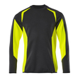 Sweatshirt, moderne Passform / Gr. 4XL,  Schwarz/Hi-vis Gelb Produktbild