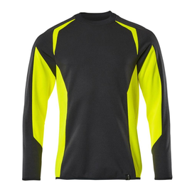 Sweatshirt, moderne Passform / Gr. XS,  Schwarz/Hi-vis Gelb Produktbild