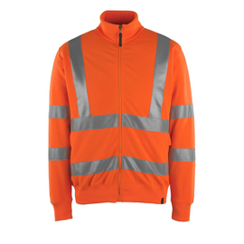 Maringa Sweatshirt mit Reißverschluss /  Gr. 4XL, Hi-vis Orange Produktbild