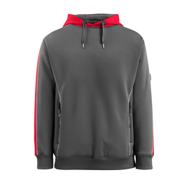 Motril Kapuzensweatshirt / Gr. L,  Dunkelanthrazit/Hi-vis Rot Produktbild
