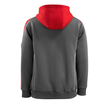 Motril Kapuzensweatshirt / Gr. L,  Dunkelanthrazit/Hi-vis Rot Produktbild Additional View 2 S