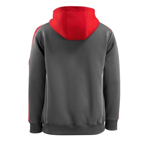 Motril Kapuzensweatshirt / Gr. L,  Dunkelanthrazit/Hi-vis Rot Produktbild Additional View 2 L