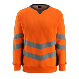 Wigton Sweatshirt / Gr. L, Hi-vis  Orange/Schwarzblau Produktbild