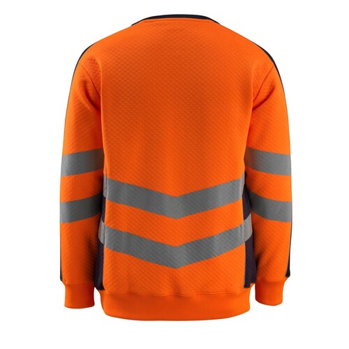 Wigton Sweatshirt / Gr. L, Hi-vis  Orange/Schwarzblau Produktbild Additional View 2 L